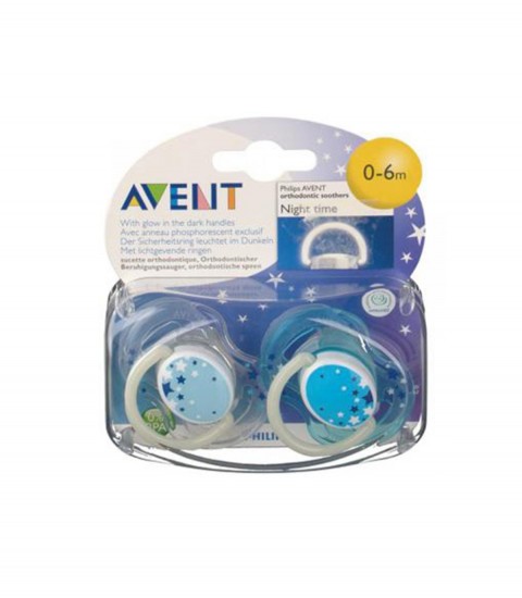 Avent Ultra Air 2 Sucettes Orthodontiques Silicone avec Motif 0-6 Mois